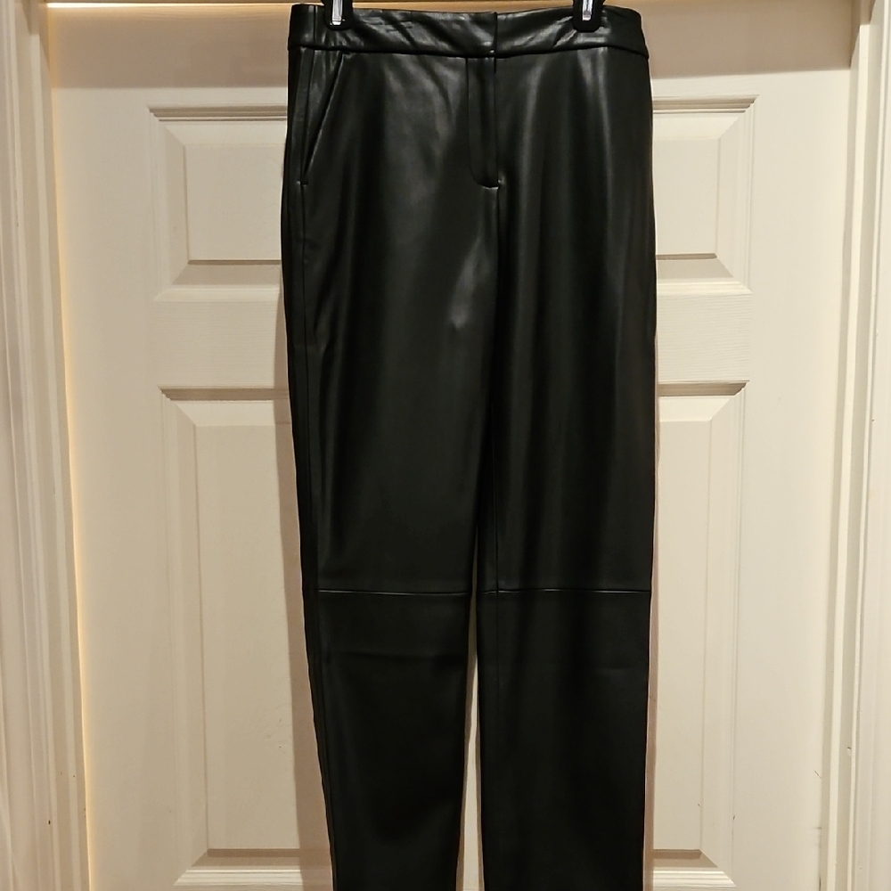 Alfani Black Faux Leather Pants